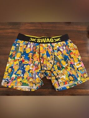 The Simpsons Swag Boxer Briefs Mens Medium Underwear Homer Bart Simpson